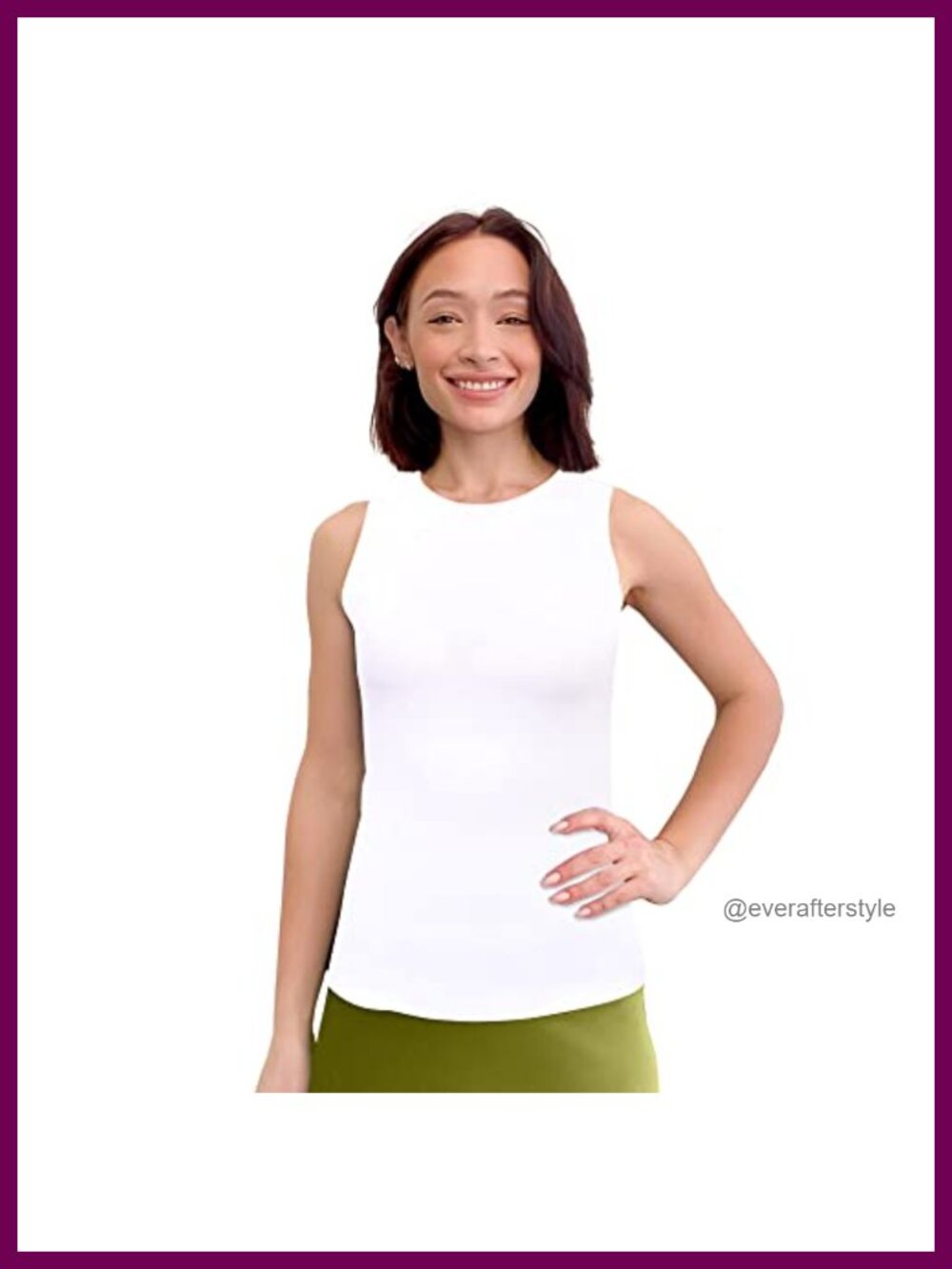 High Neck Modest Tank Top Sleeveless Comfort Layer Women's